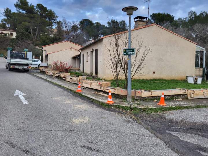 Début travaux de construction clôture Manosque